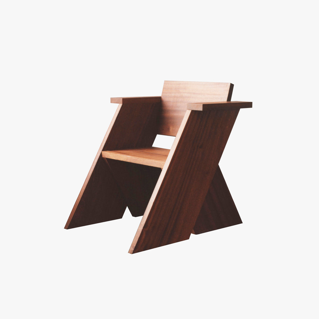 One African Mahogany-Board Chair