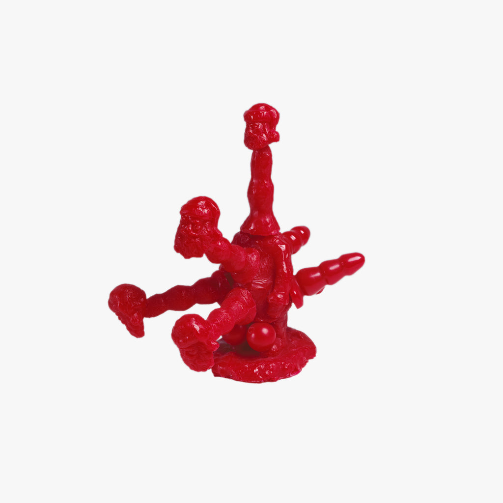 Santa Octapussy, Red, Balls, 7 Tentacles, 4 Heads